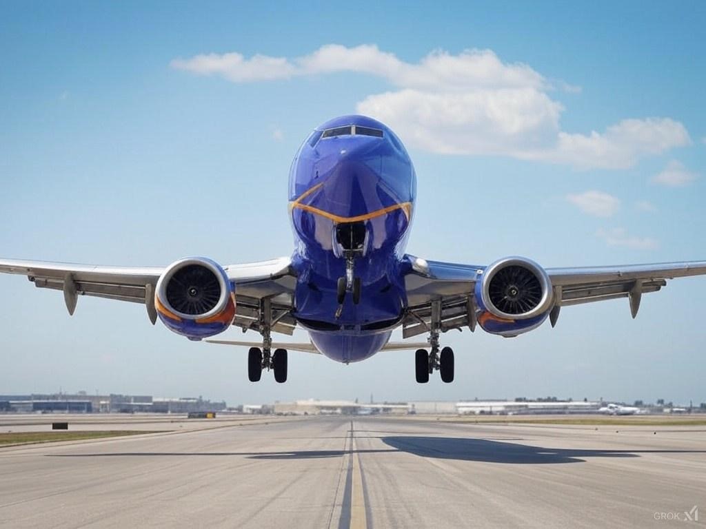 Southwest plane taking off