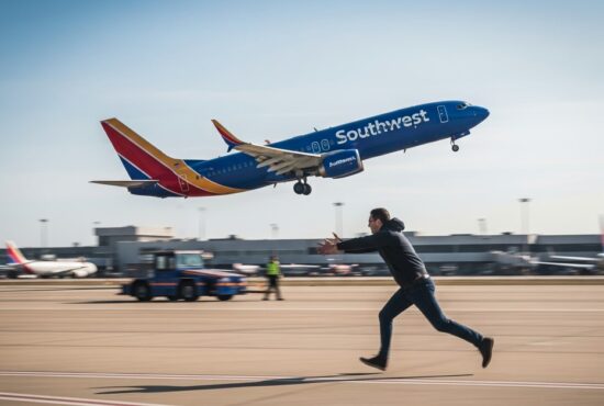 Chasing a Southwest plane during takeoff