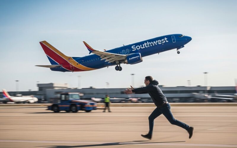 Chasing a Southwest plane during takeoff