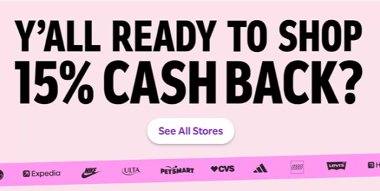 Rakuten 15% cash back promo