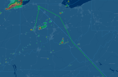 Flight path diverted to IND from RDU
