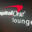 sign for Capital One lounge DFW