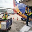 throwing wine into a Southwest plane