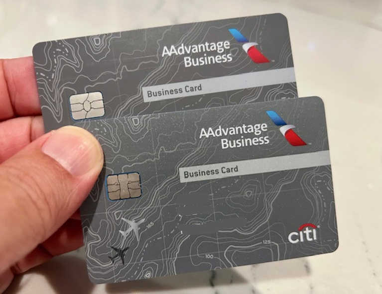 2 AAdvantage business cards